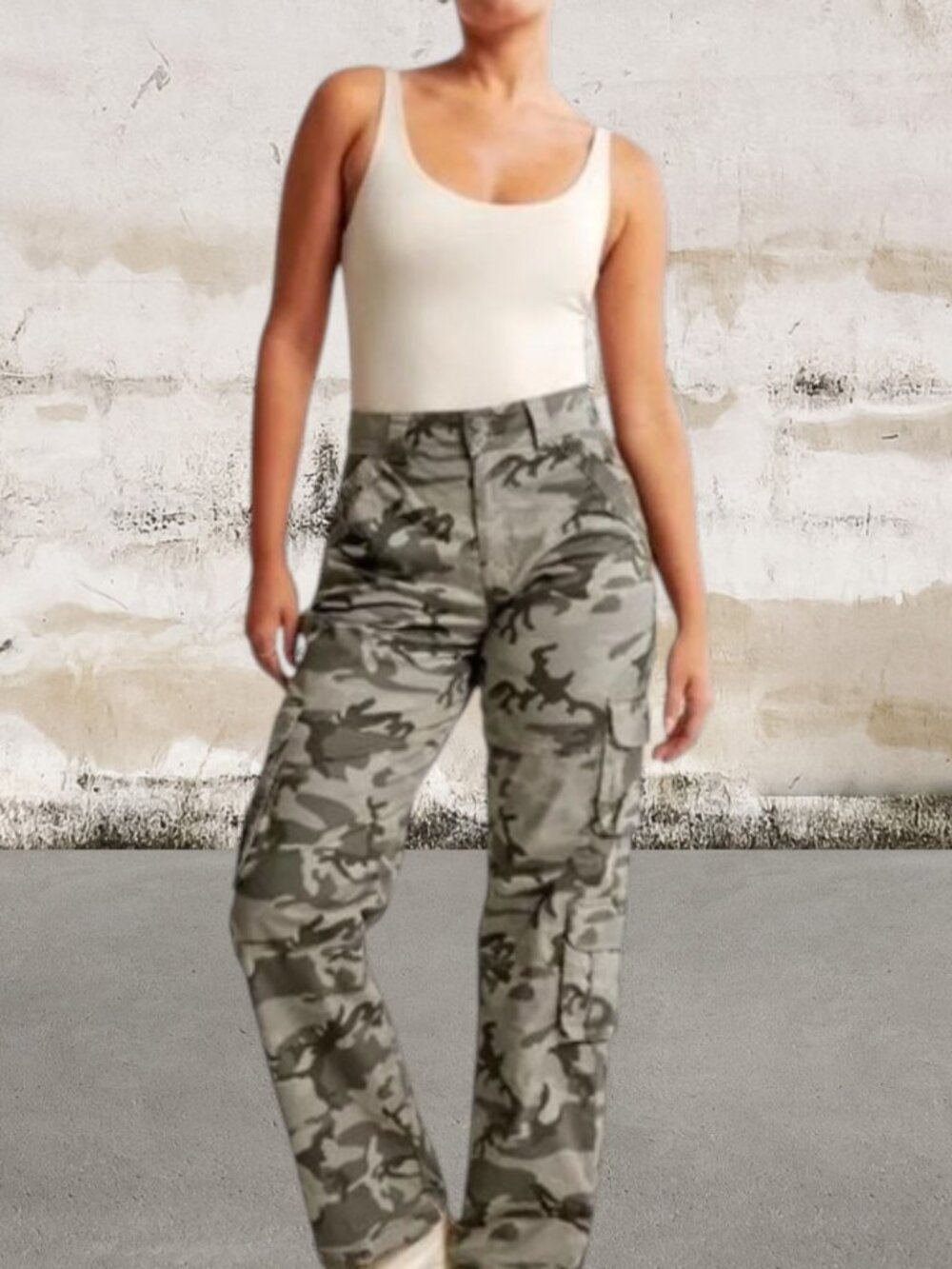 Abercrombie & Fitch Curve Love Camouflage Cargo Pants Size 24